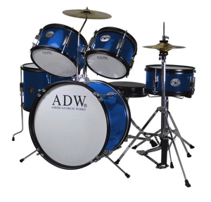 ADW 5 Piece Junior Drum Set - Blue